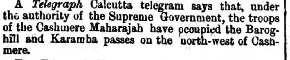 Reference to Barog Hill c.1878 (The Lancaster Gazette)